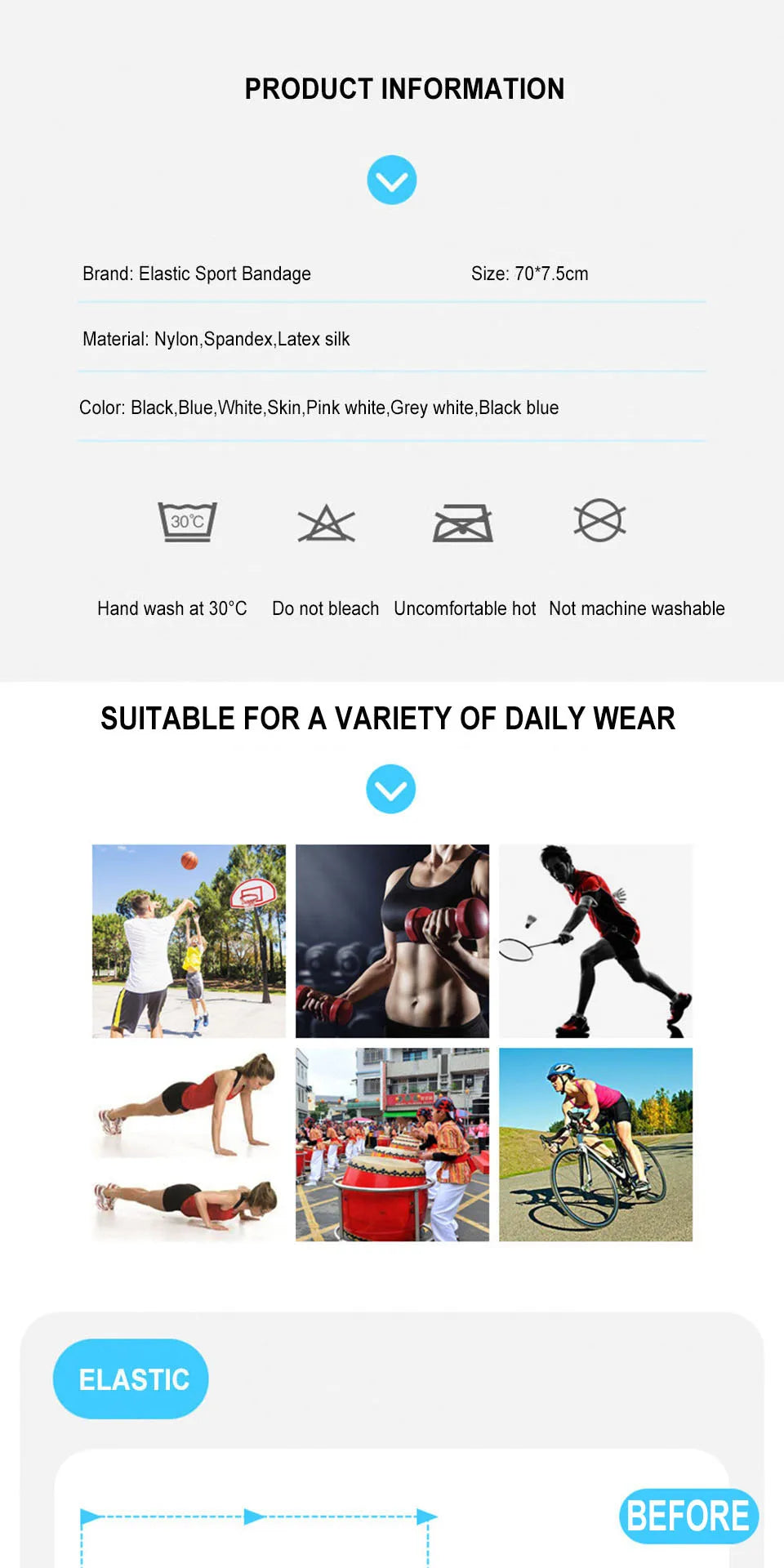 Elastic Knee Wraps