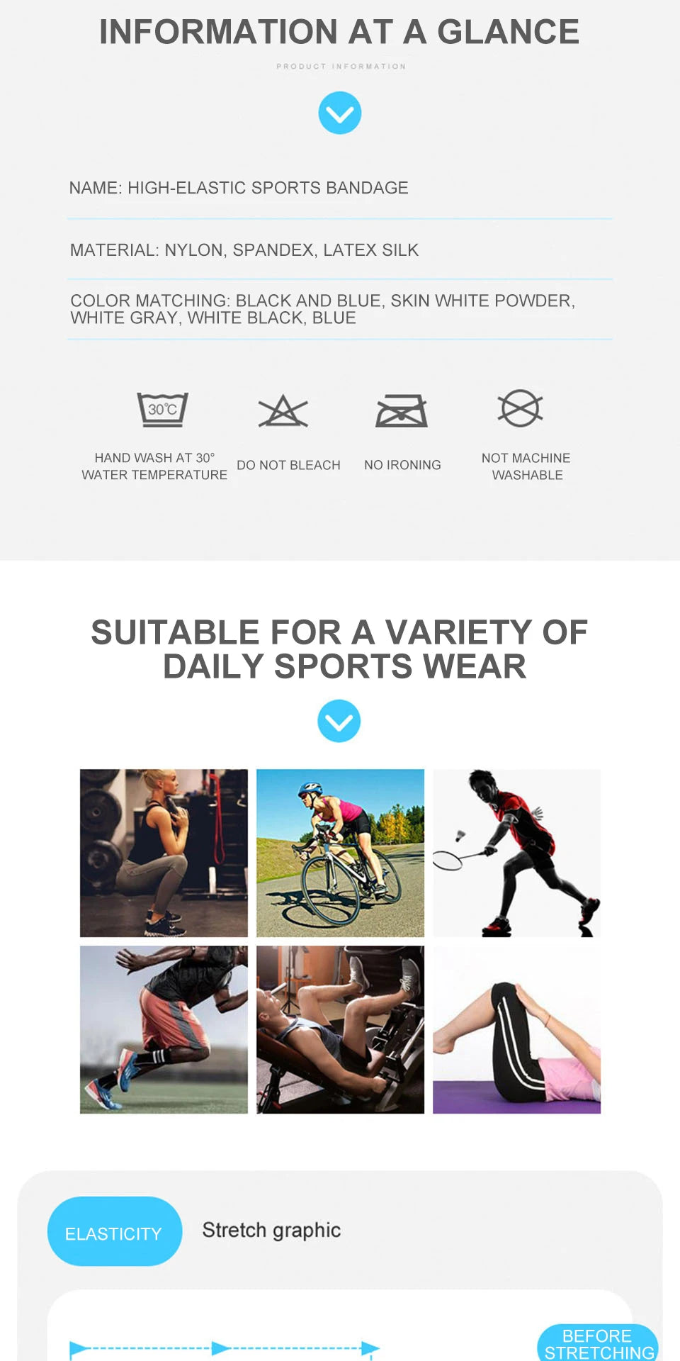 Elastic Knee Wraps
