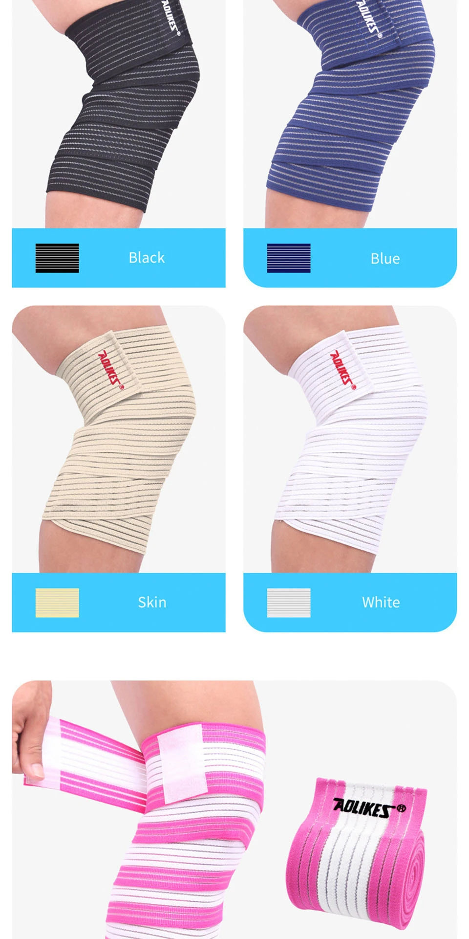 Elastic Knee Wraps