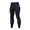 Compression Pant Men Training Gym Leggings with Pockets Running Tights Fitness Basketball Jogging Workout Trouser Polyester
