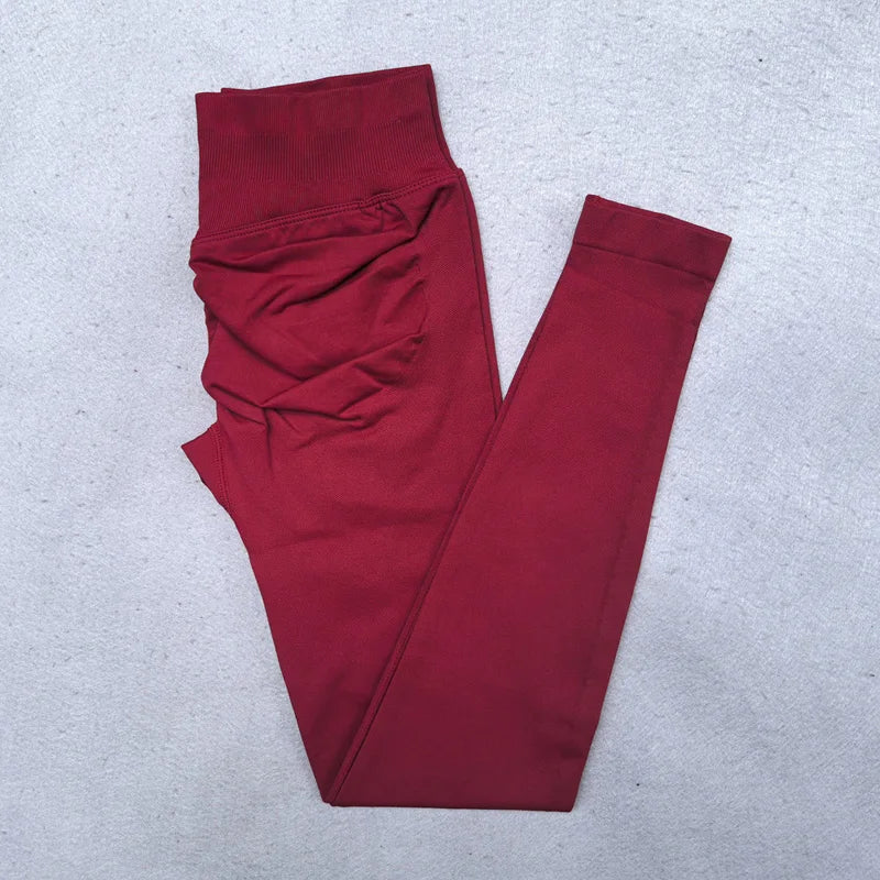 New Seamless Yoga Set Women Gym Clothing Scrunch Bum Legging Padded Tank Top Workout Outfits Fitness Sportswear Suits